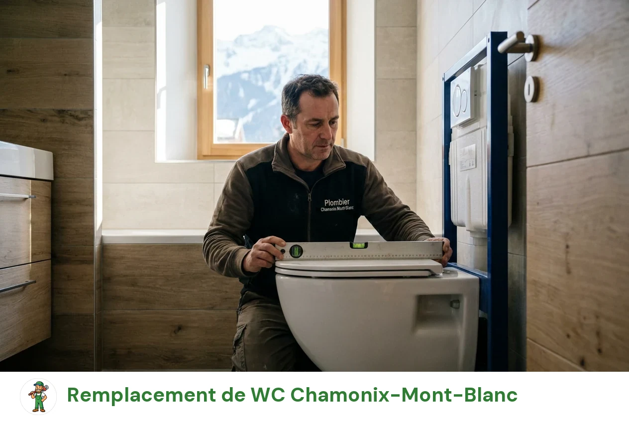 Remplacement de WC à Chamonix-Mont-Blanc